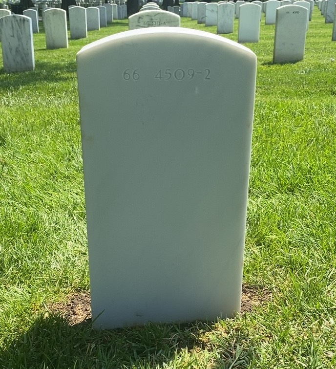 Back of headstone — George Mueller