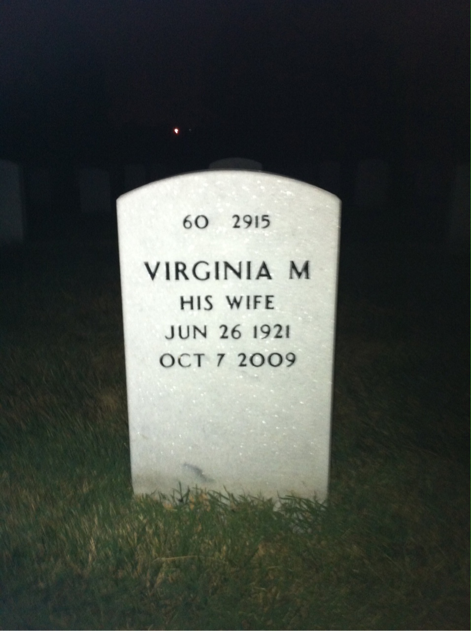 Back of headstone — William Johnson