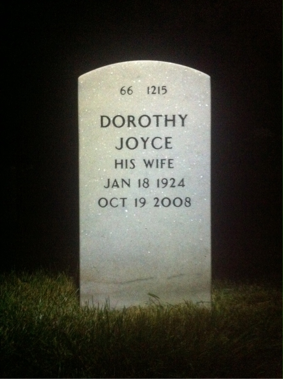 Back of headstone — Daniel Nightingale