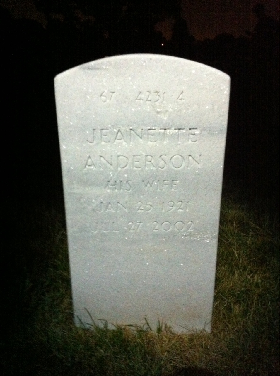 Back of headstone — Harry Hill