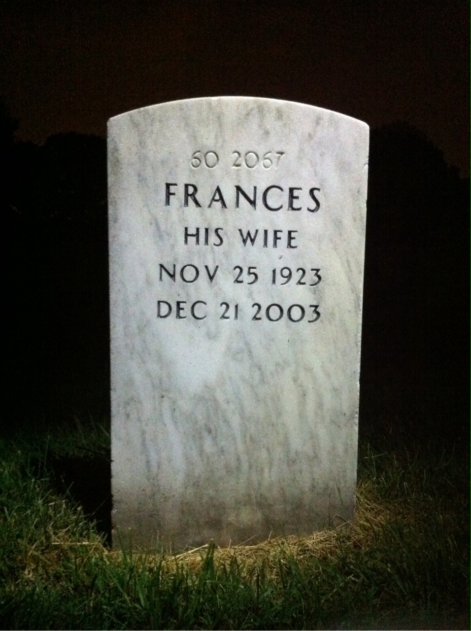 Back of headstone — Robert Kersbergen