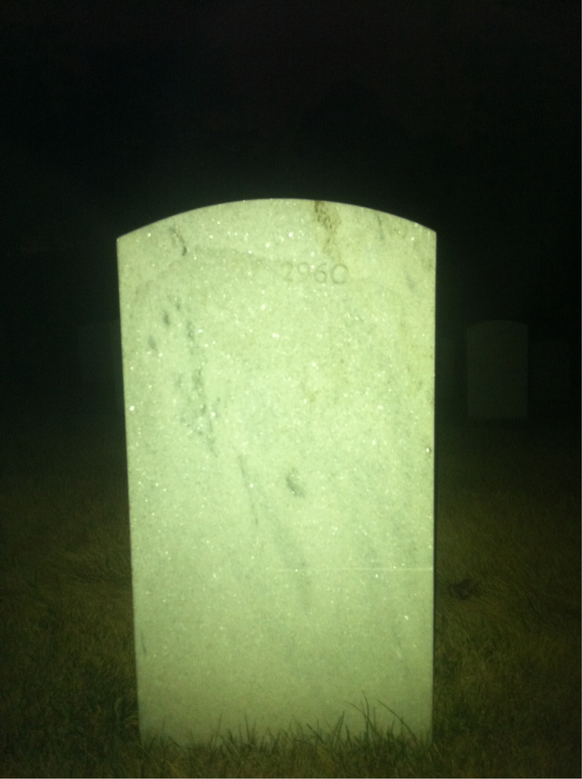 Back of headstone — J Anderson