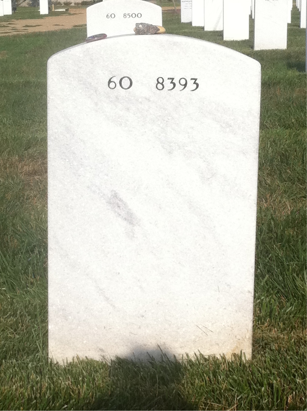 Back of headstone — Joshua Harris