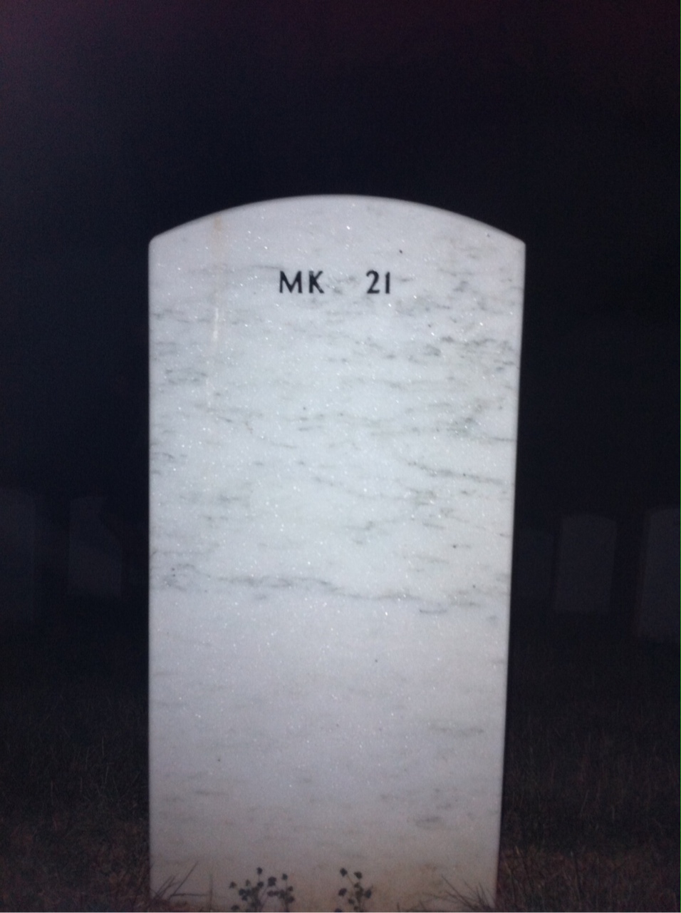 Back of headstone — James Kaler
