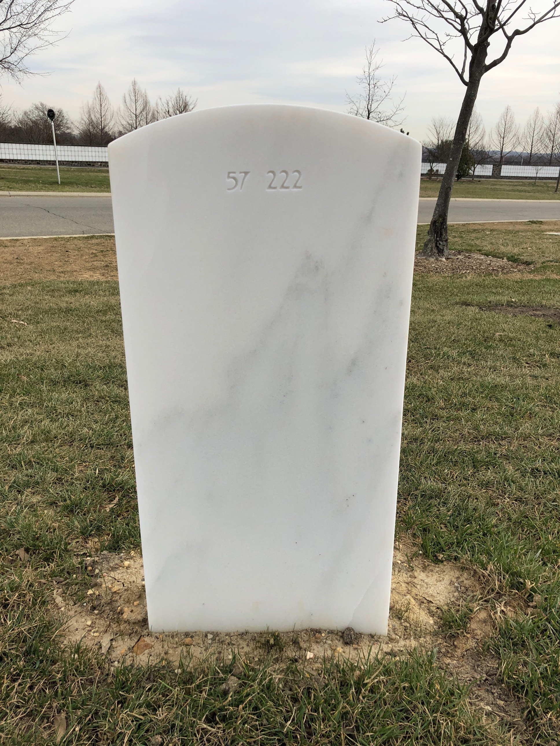 Back of headstone — William J Francis