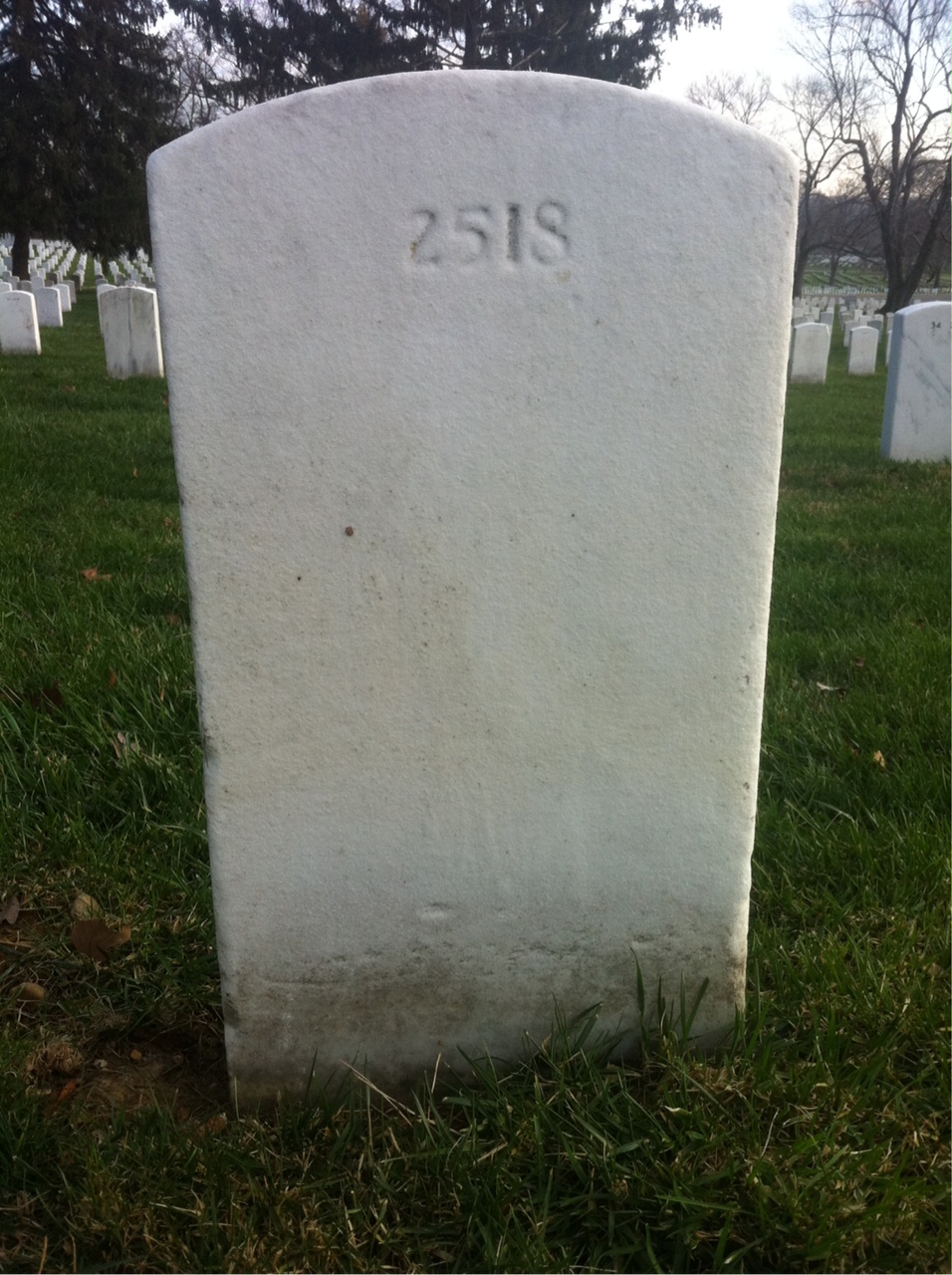 Back of headstone — William Groce
