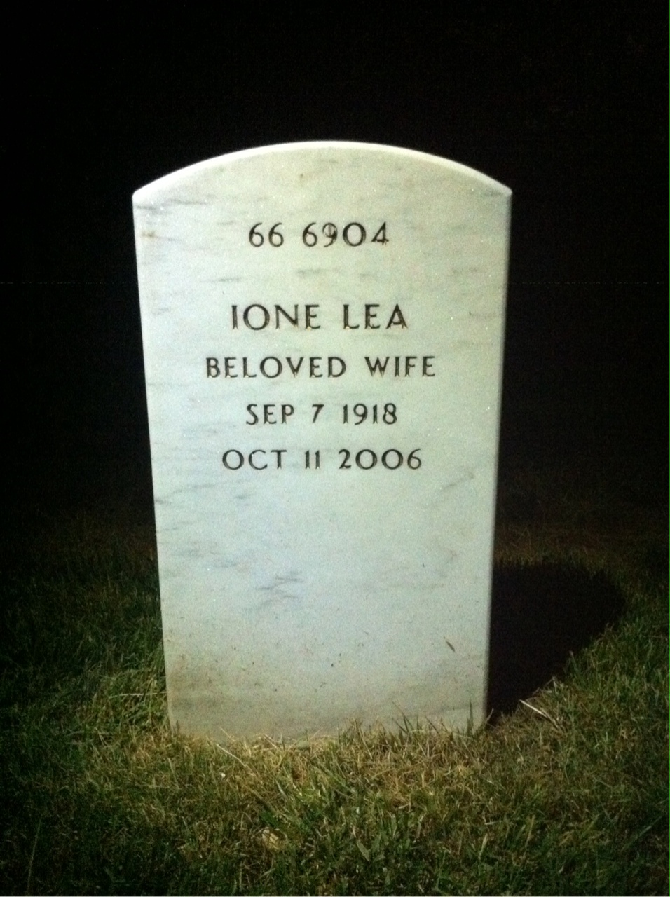Back of headstone — William Barber