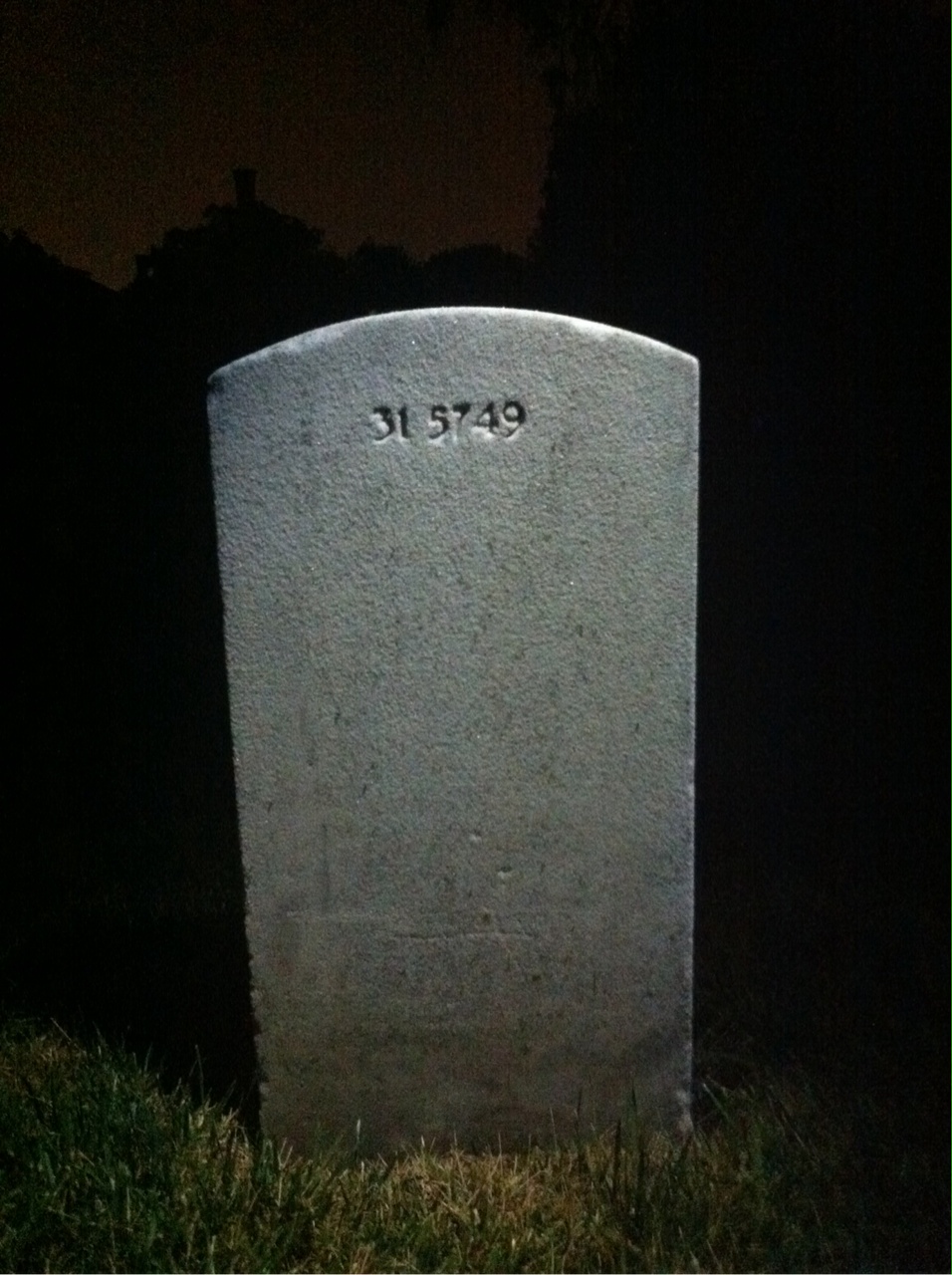 Back of headstone — Burl Ayers