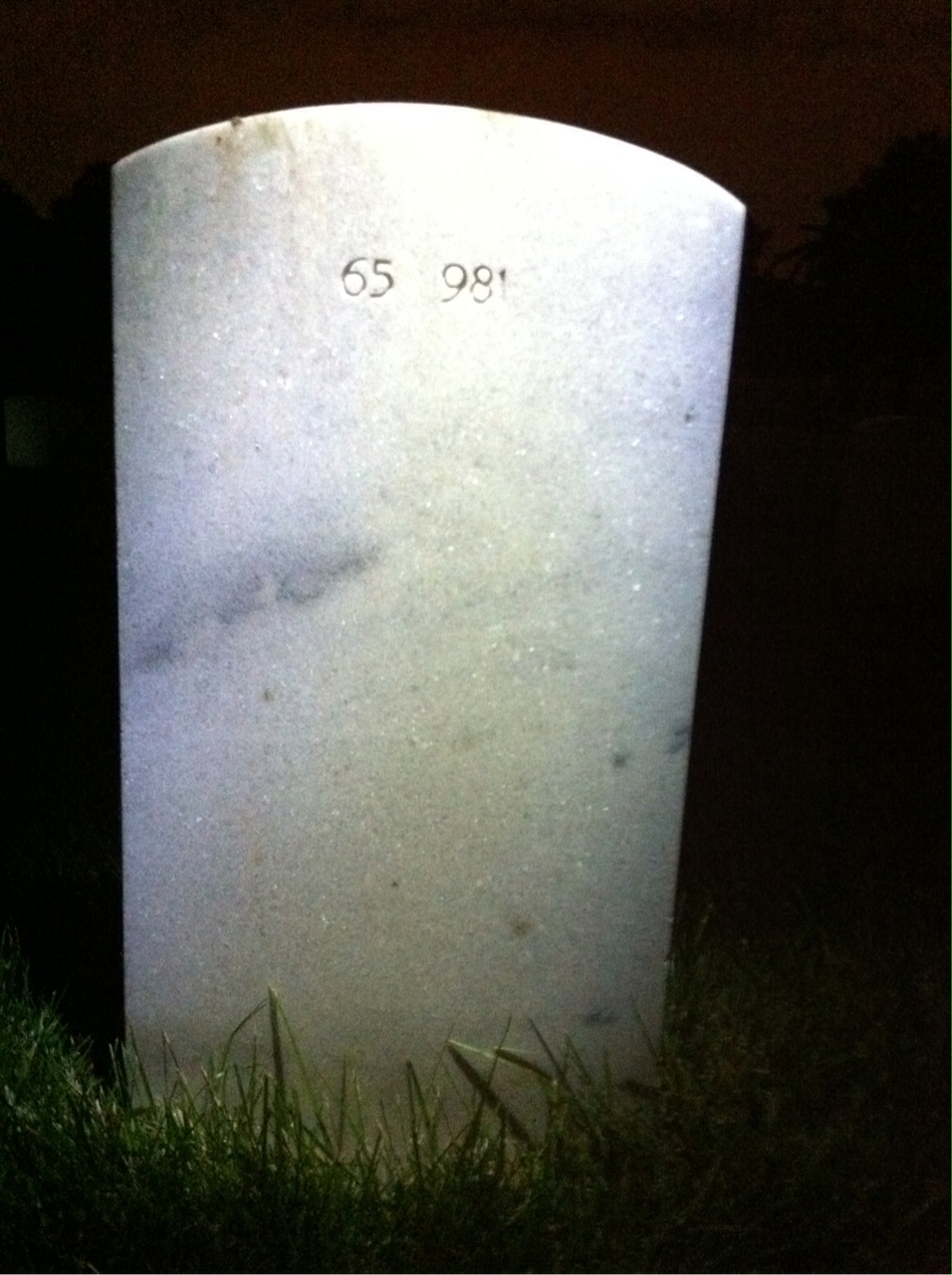 Back of headstone — Edward Moody