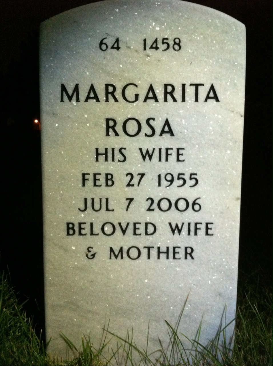 Back of headstone — James Holcomb