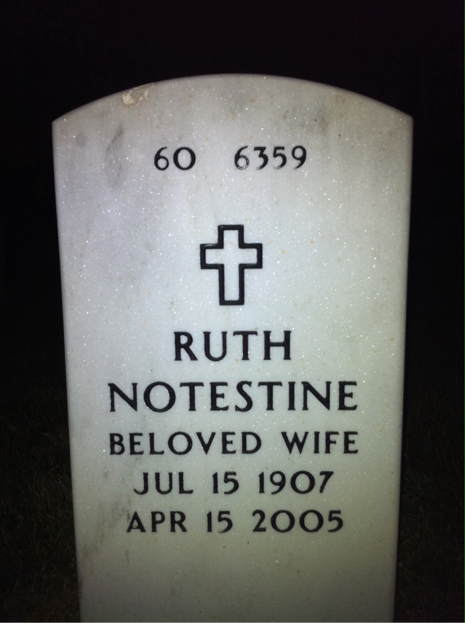 Back of headstone — William Lepley