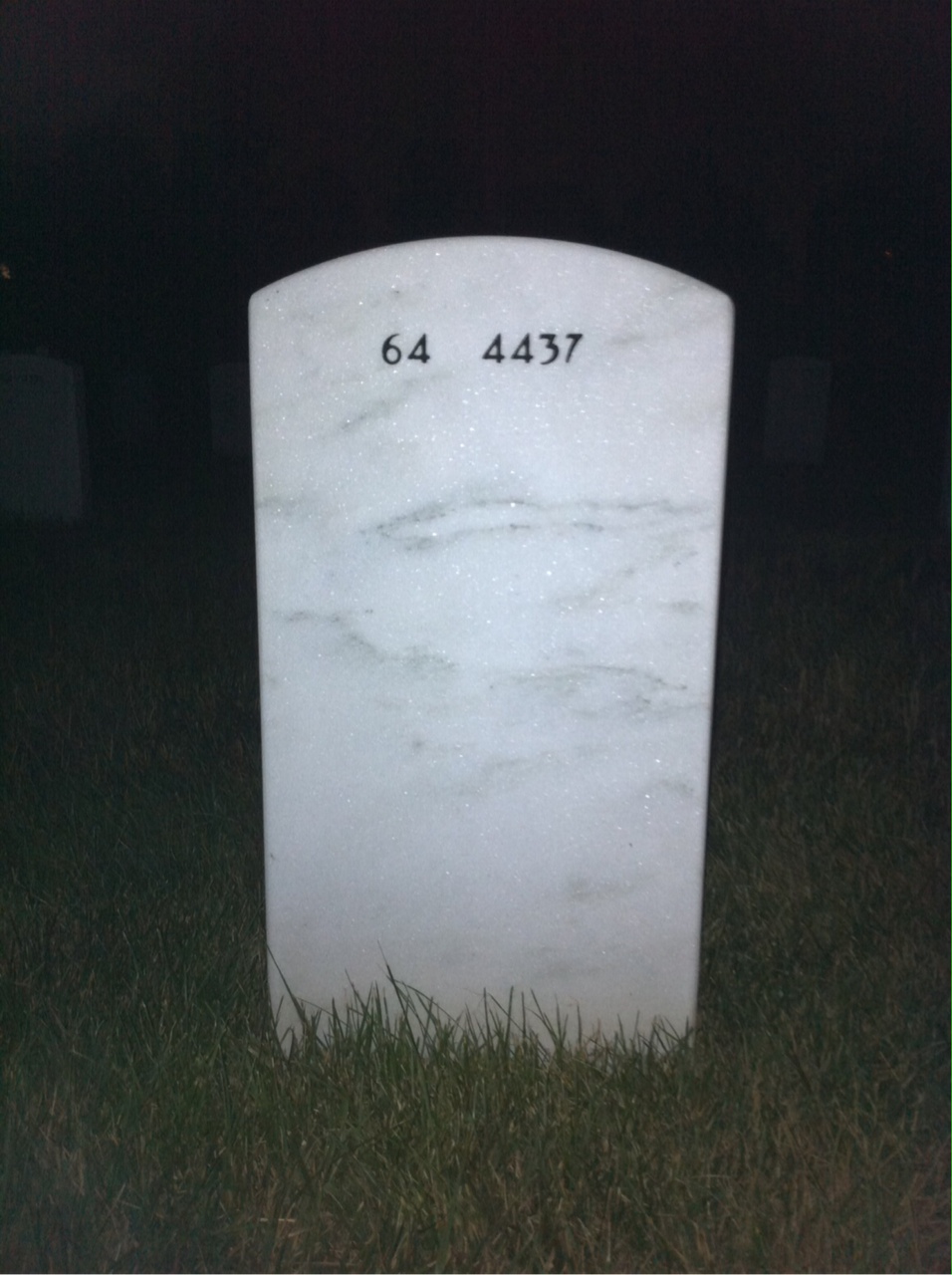 Back of headstone — Richard Sessler