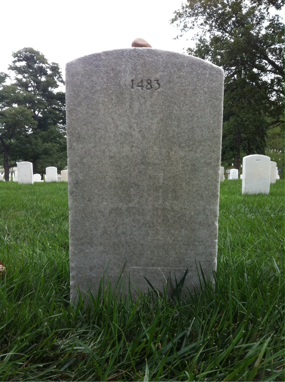 Back of headstone — Glenmore Ash