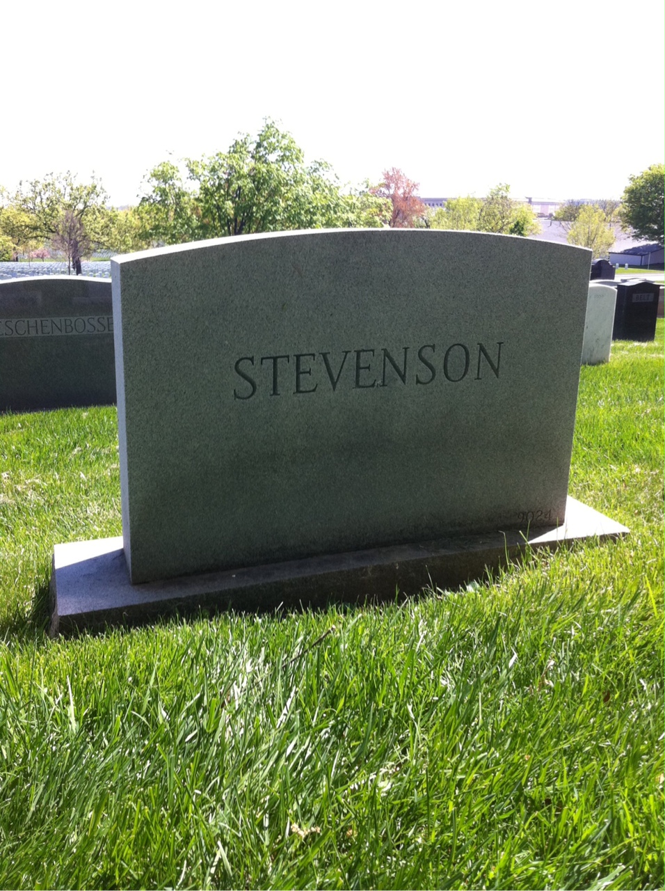 Back of headstone — John Stevenson