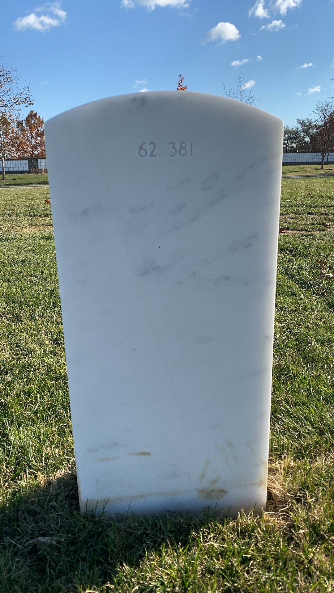 Back of headstone — Thomas Lee Daniels