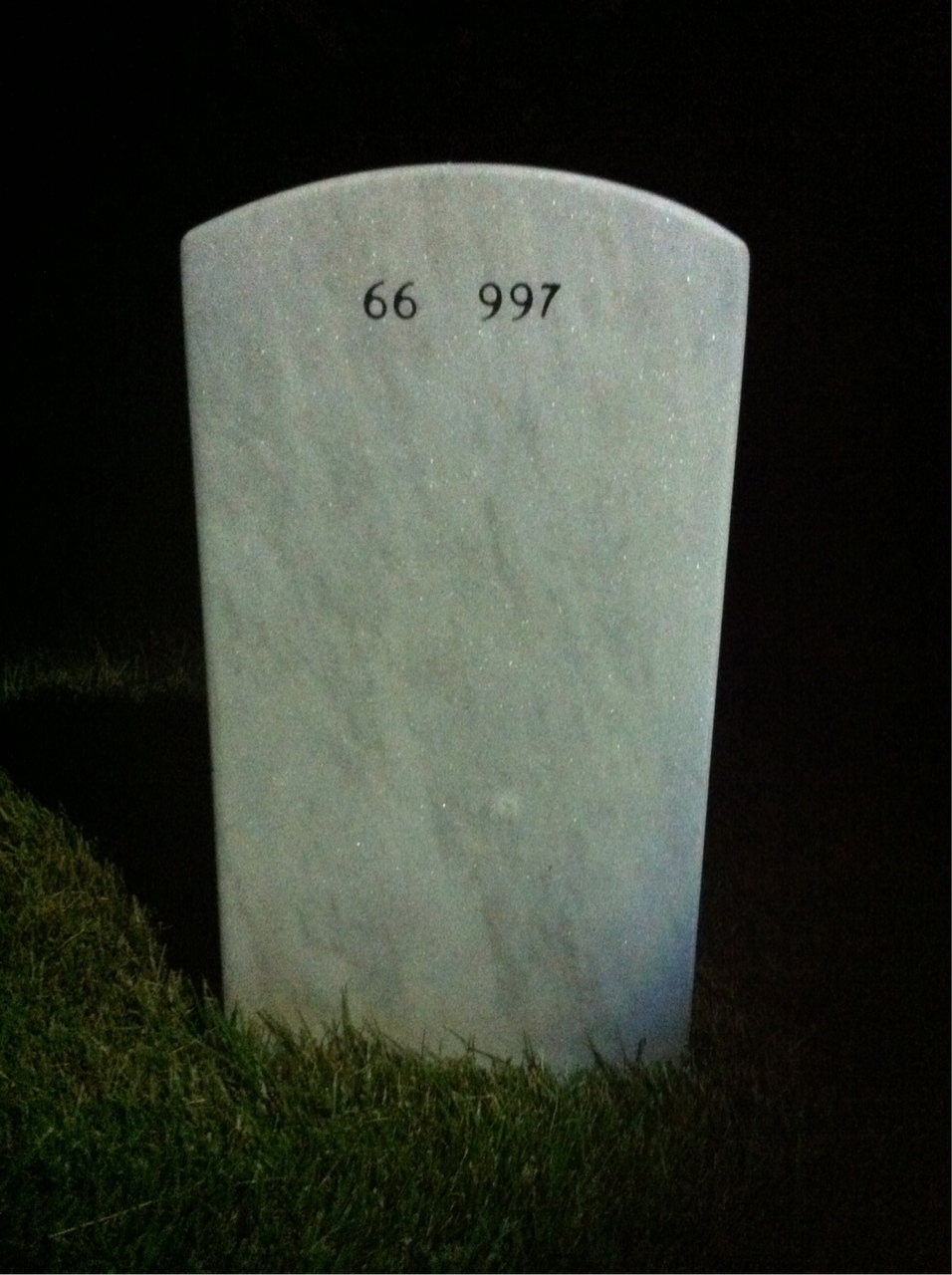 Back of headstone — William Sinko