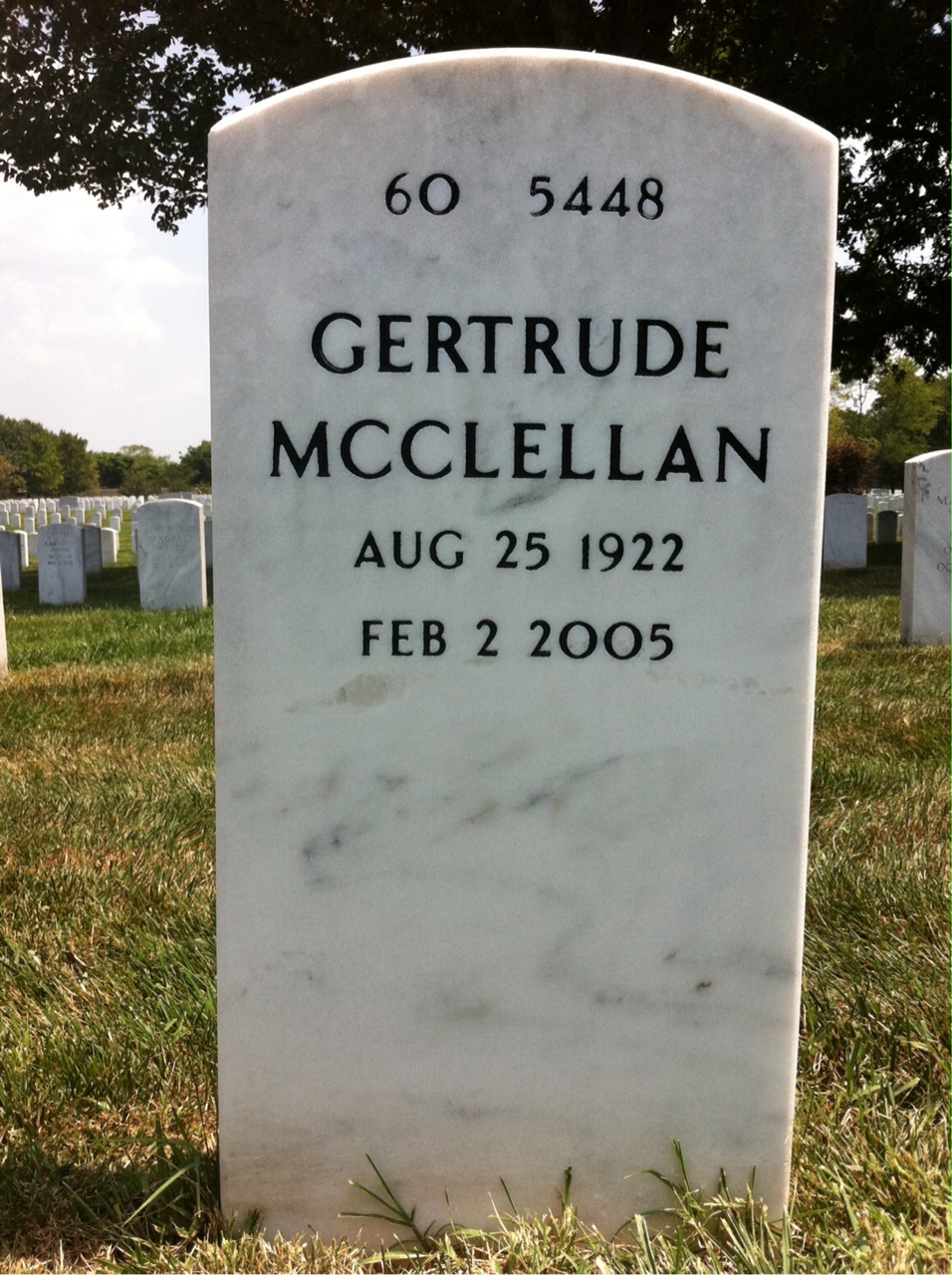 Back of headstone — Arthur Williams