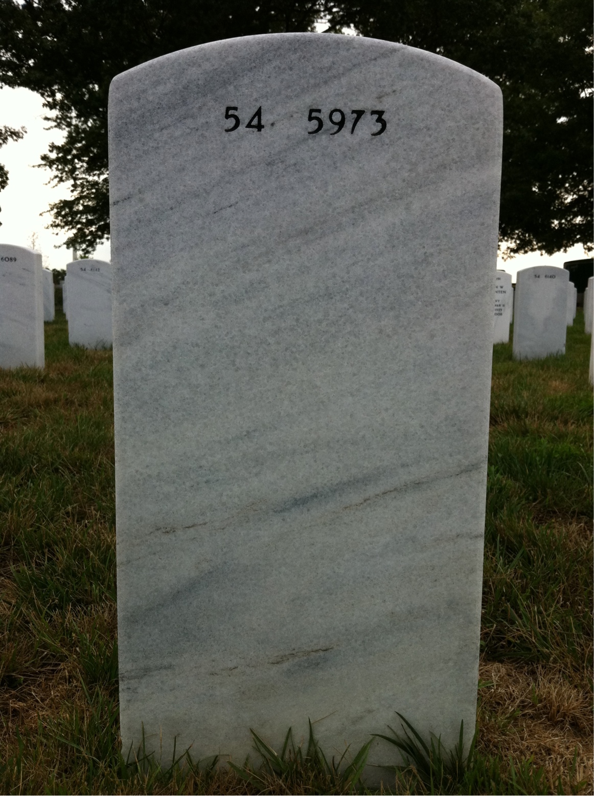 Back of headstone — Earl Eubanks
