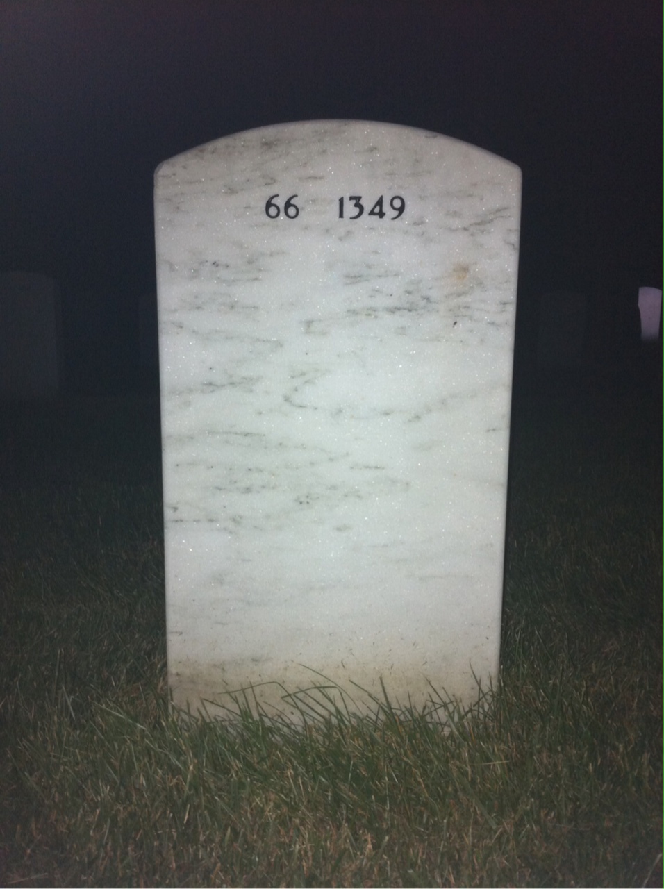 Back of headstone — Michael Ginish