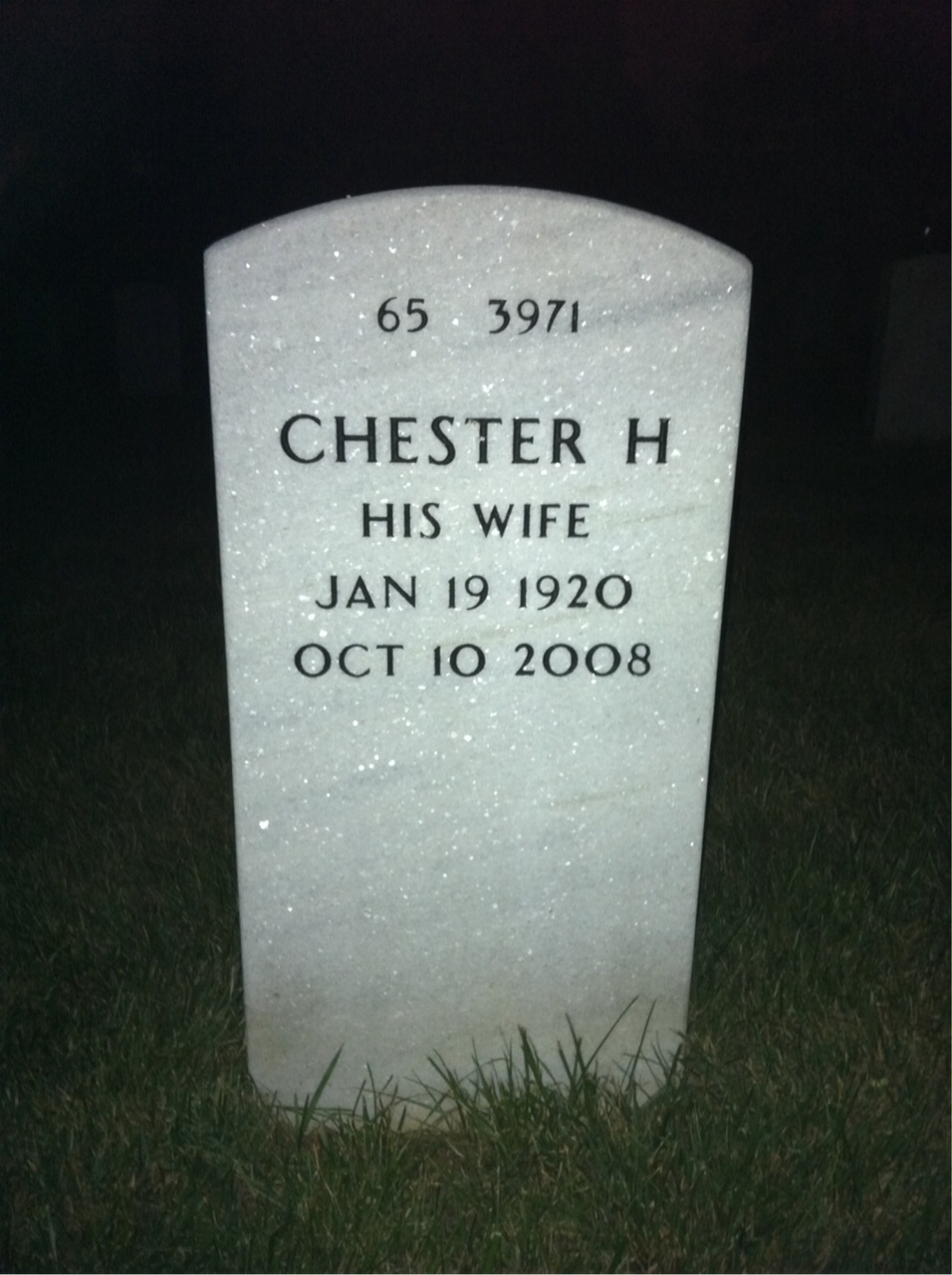 Back of headstone — Stanley Vosper