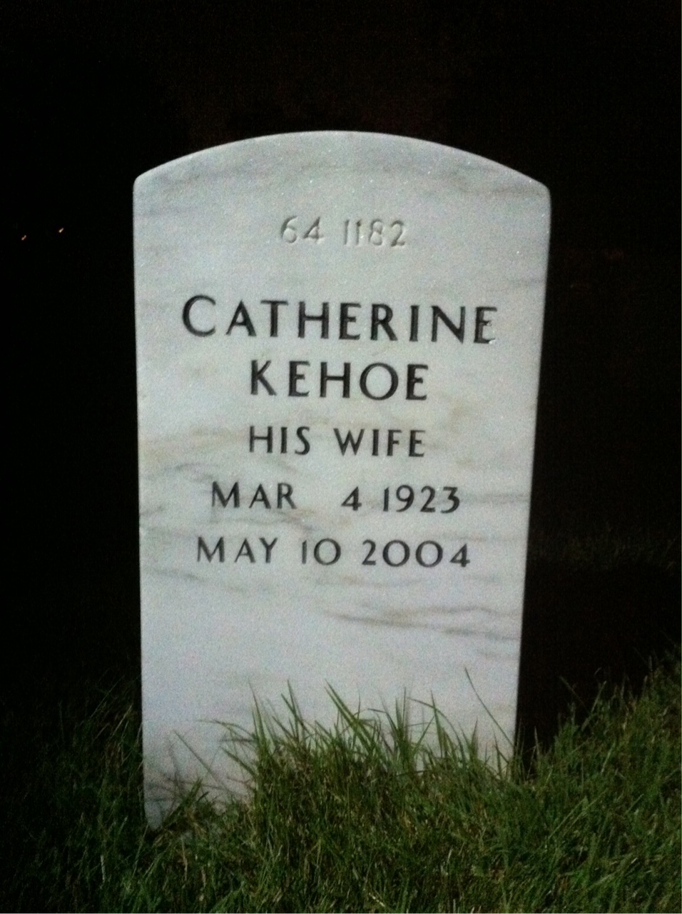 Back of headstone — David Bembenek