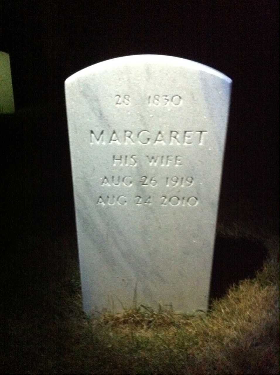 Back of headstone — Peter Symanowski