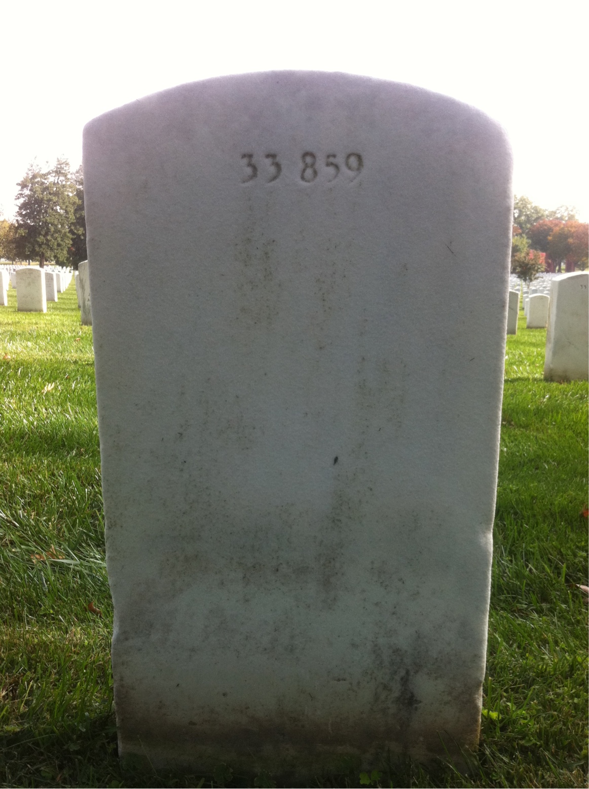 Back of headstone — Luis Morton