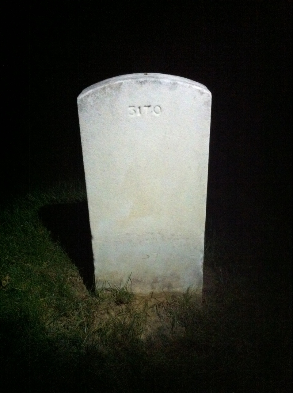 Back of headstone — Peter Alamia