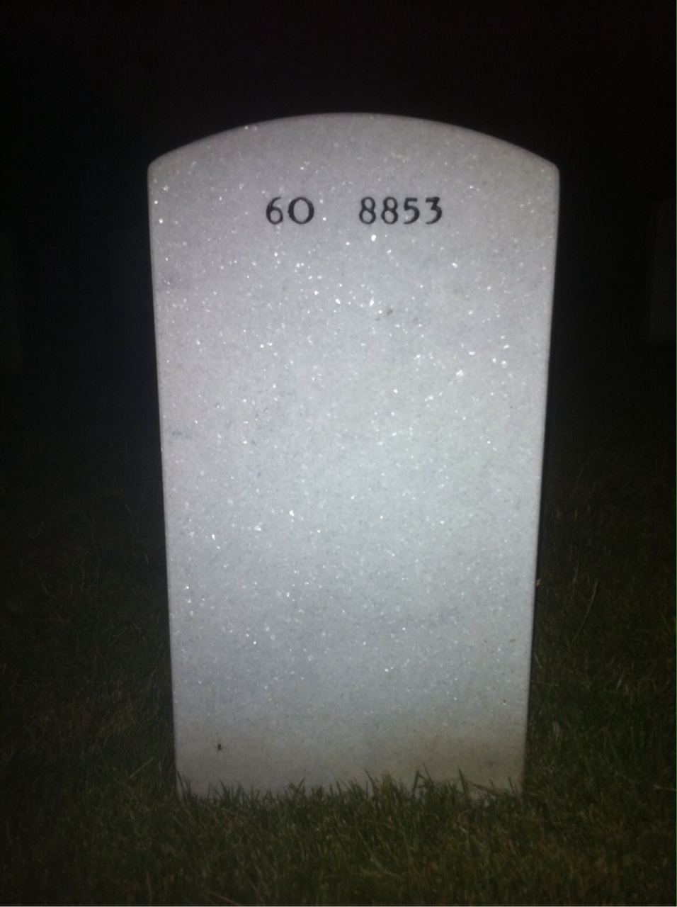 Back of headstone — Dennis Burrow