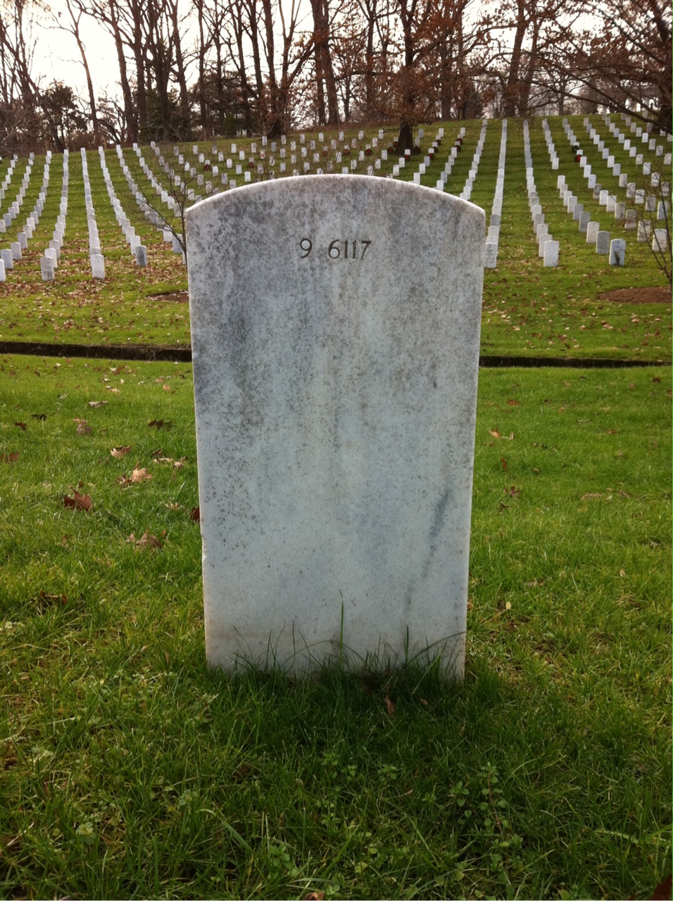 Back of headstone — Woodrow Melvin Fitzgerald