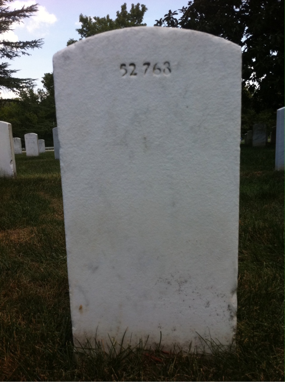 Back of headstone — Marion Bentz