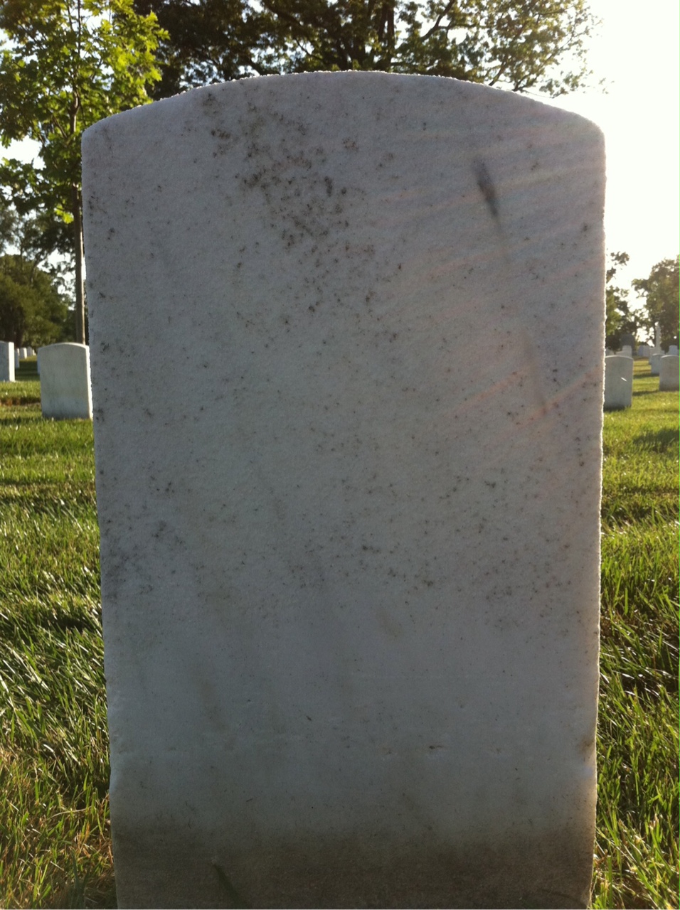 Back of headstone — Louis Mitchell