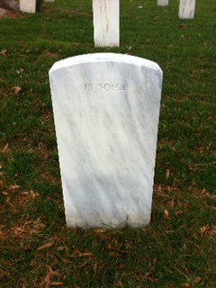 Back of headstone — Bert Moore