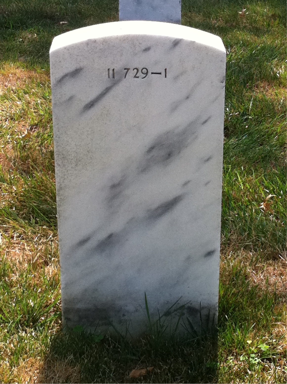 Back of headstone — Vincent Monroe