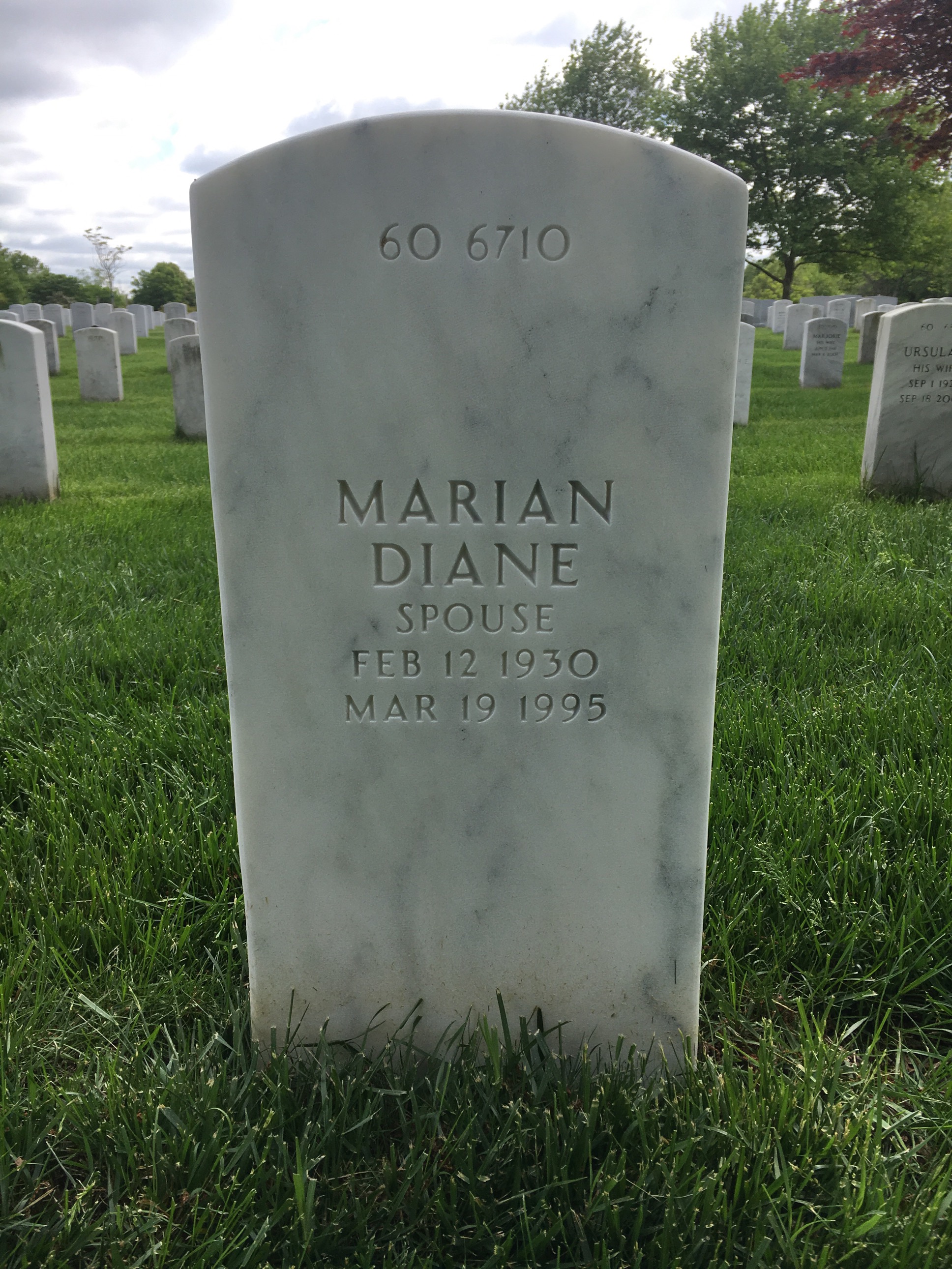 Back of headstone — Donald Muir