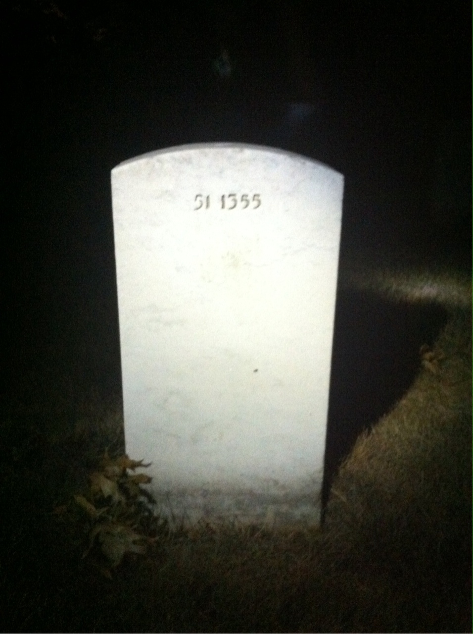 Back of headstone — Aubry Allen