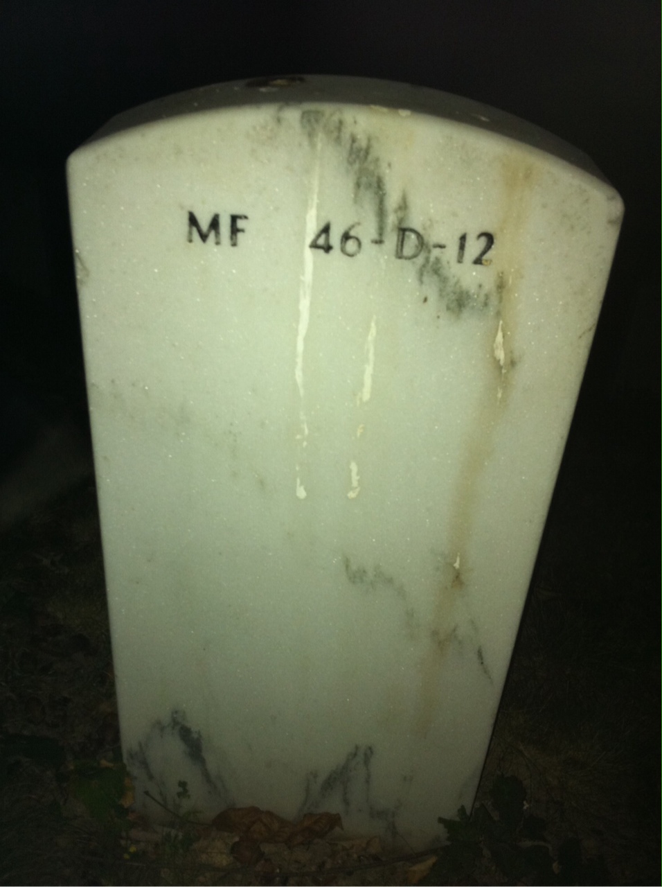 Back of headstone — Nathan Margolies