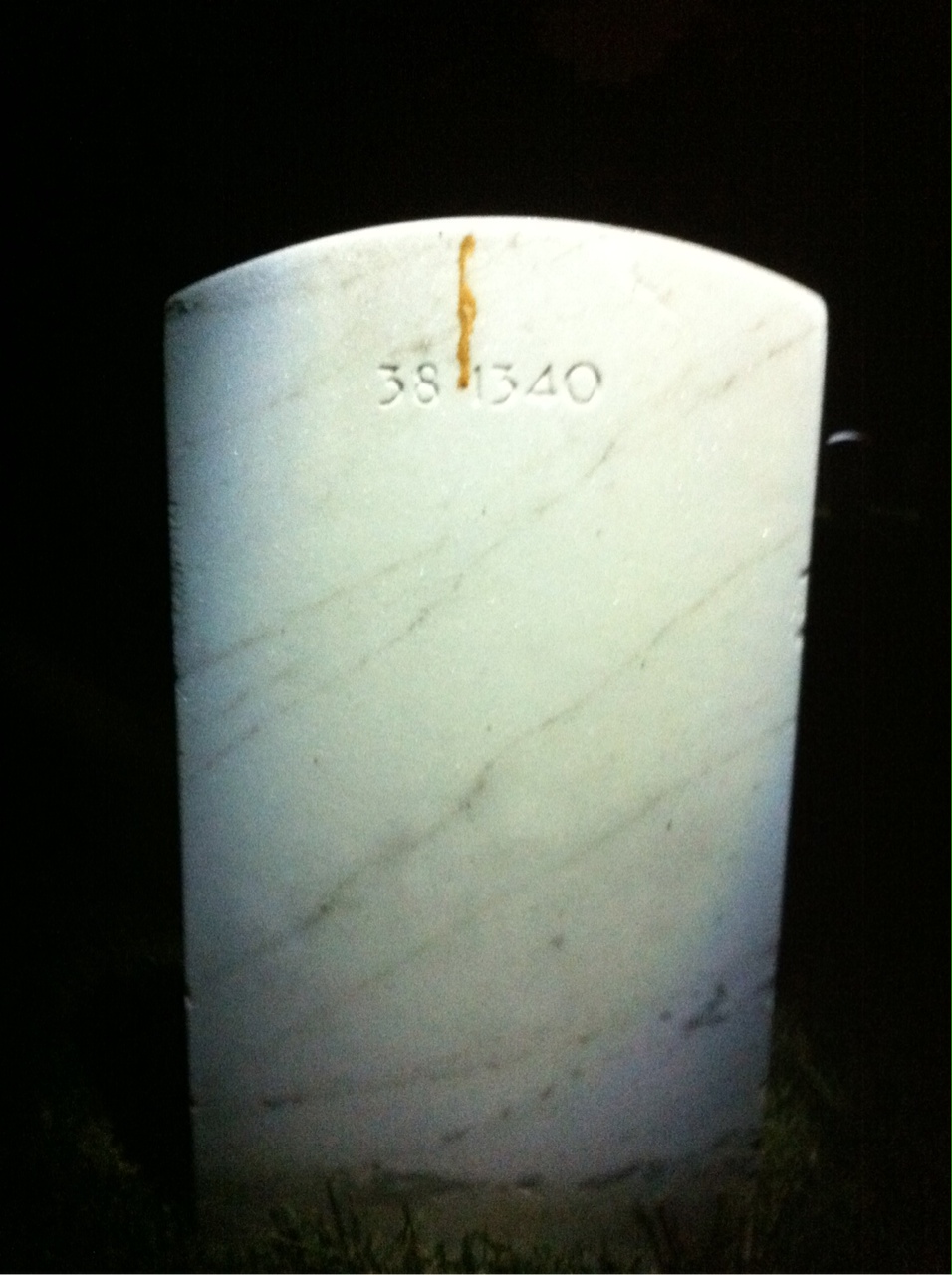 Back of headstone — Lee C Colbert