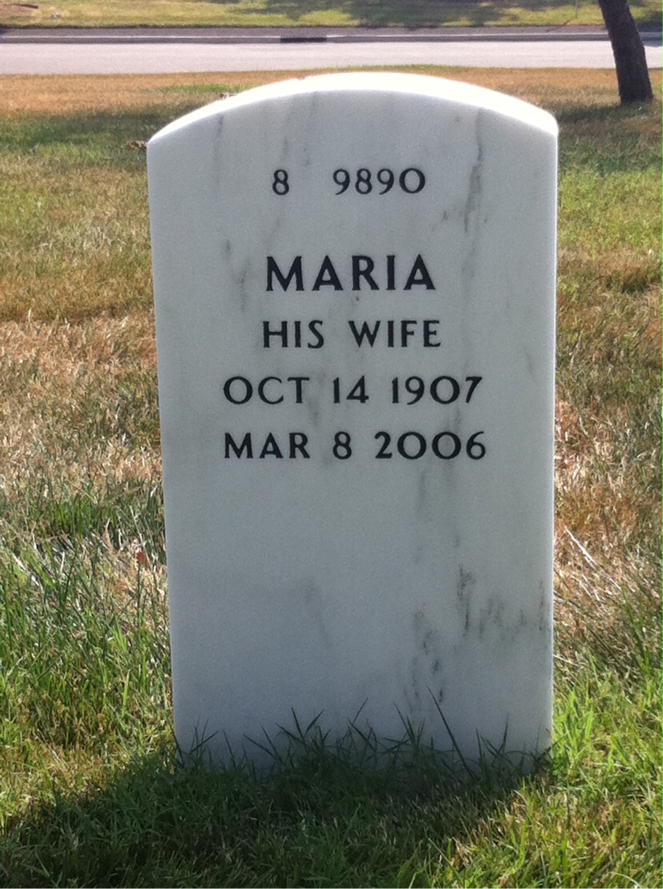 Back of headstone — James Gliarmis