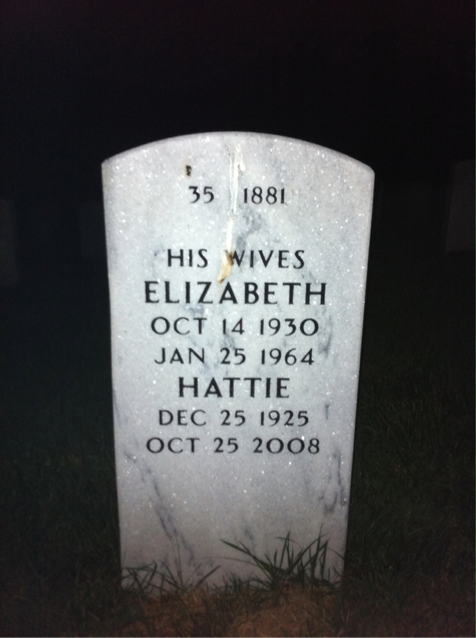 Back of headstone — Jerry Mcbryde