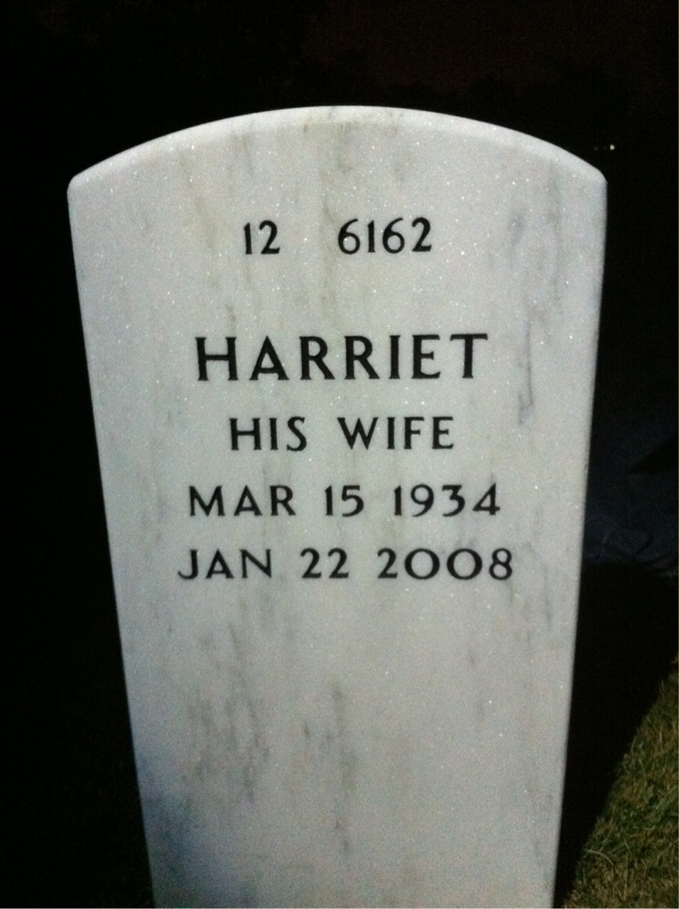Back of headstone — Frank Coon