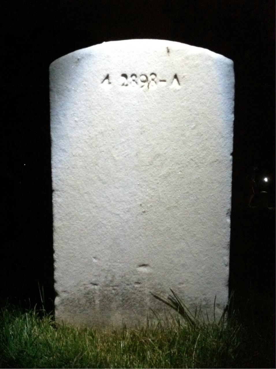 Back of headstone — Cora Ault