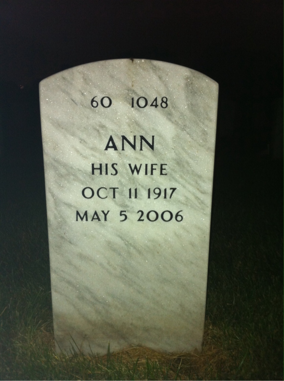 Back of headstone — Eugene Boesch