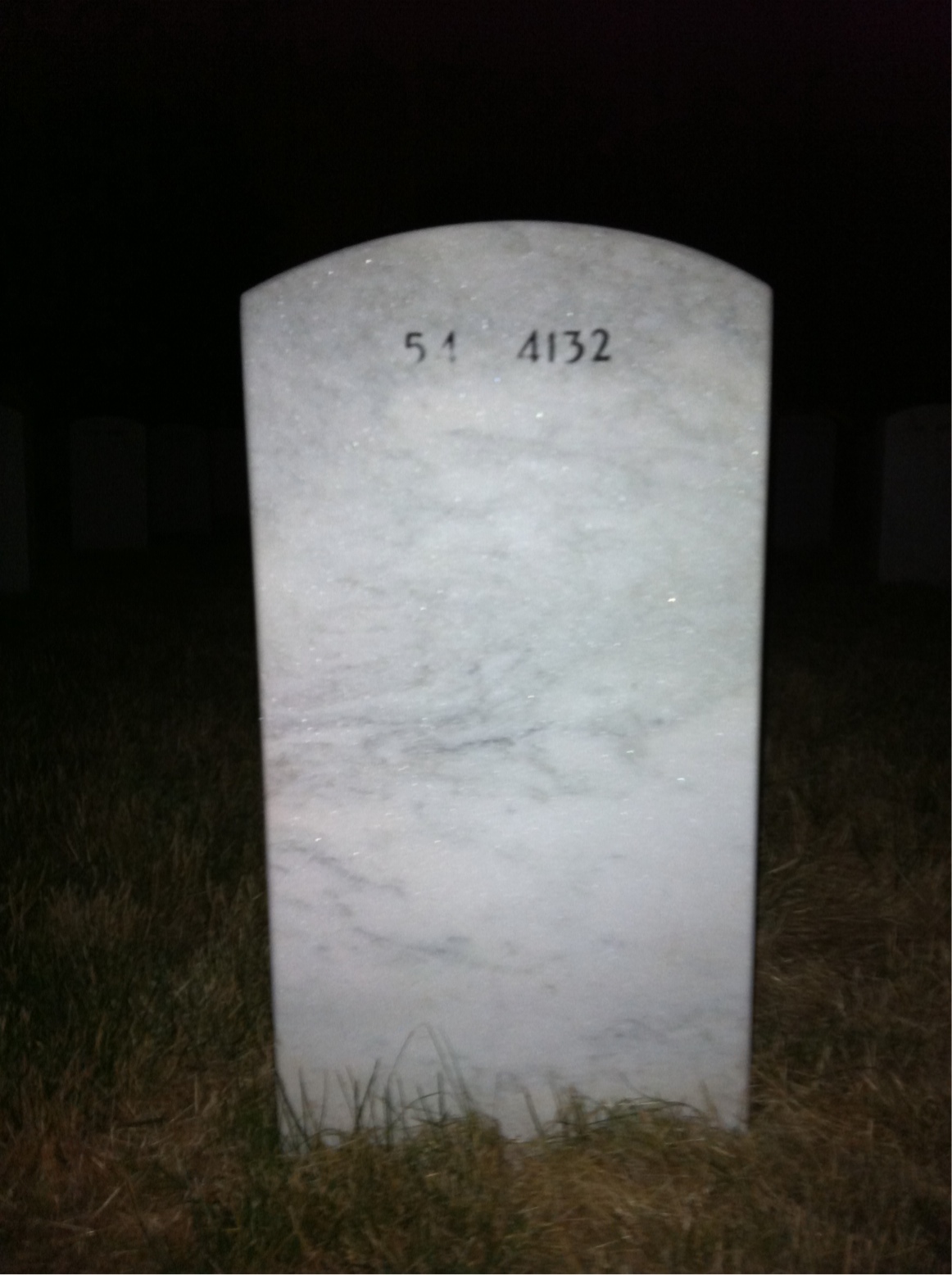 Back of headstone — Michael Edwards
