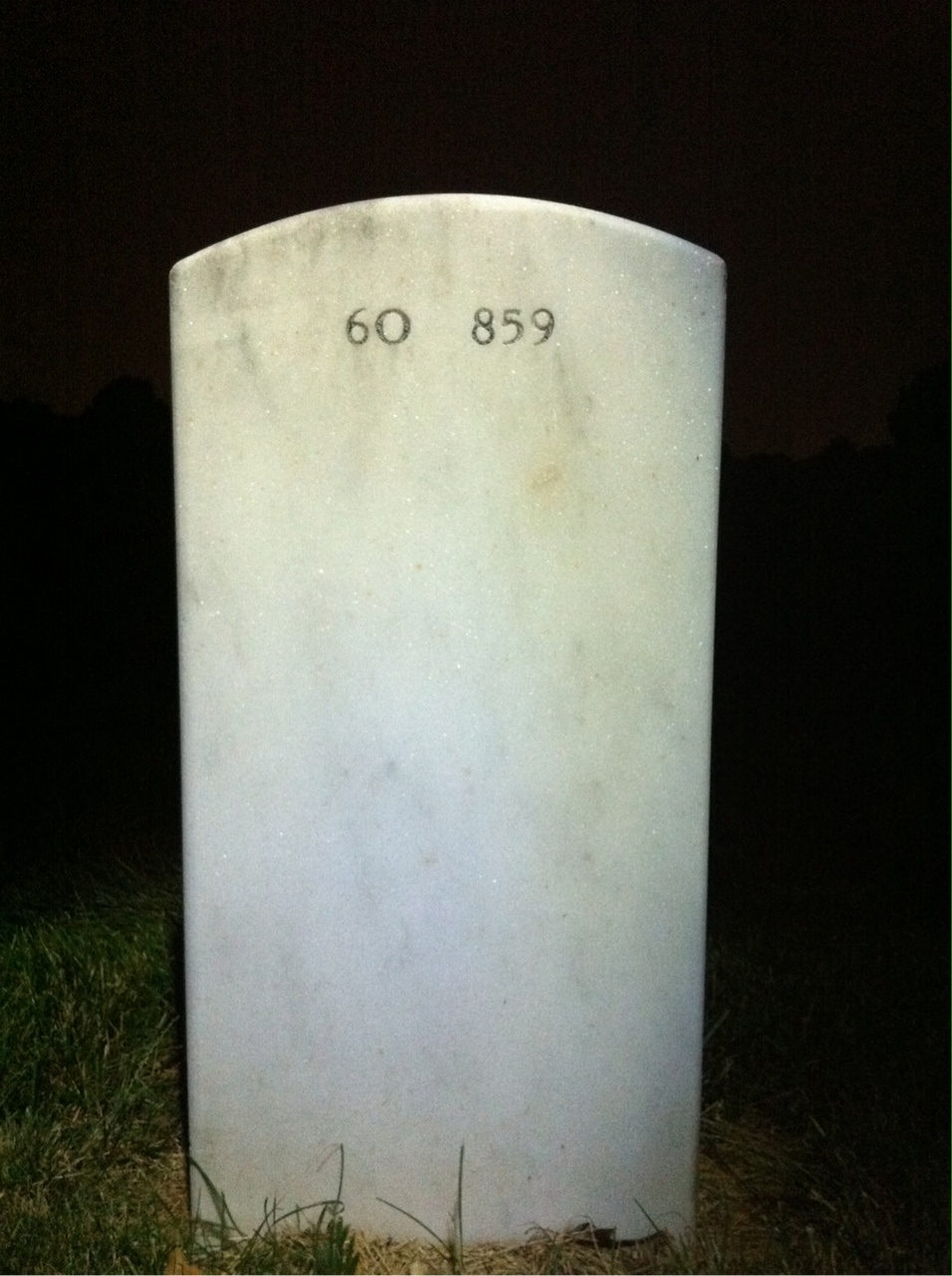 Back of headstone — Alfred Thompson