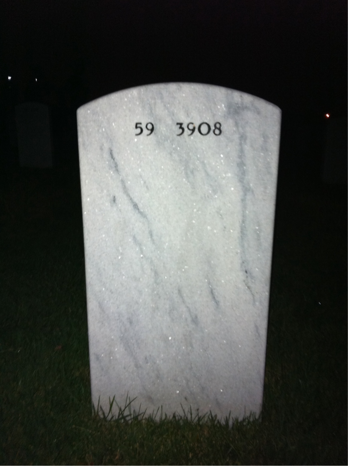 Back of headstone — James Moore