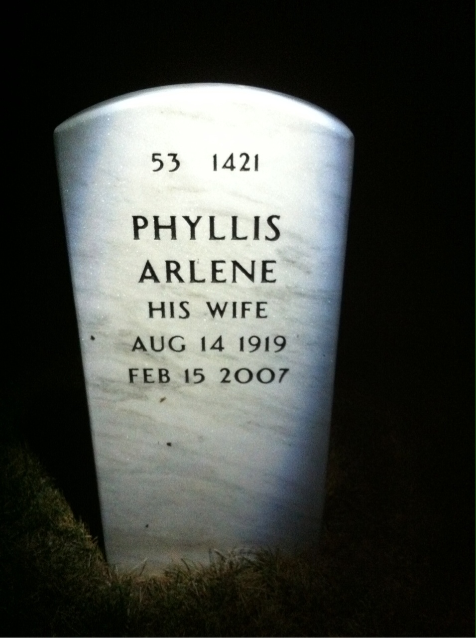 Back of headstone — Charles Strauss