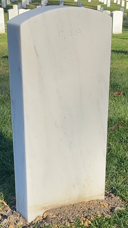 Back of headstone — Jack Behlendorf