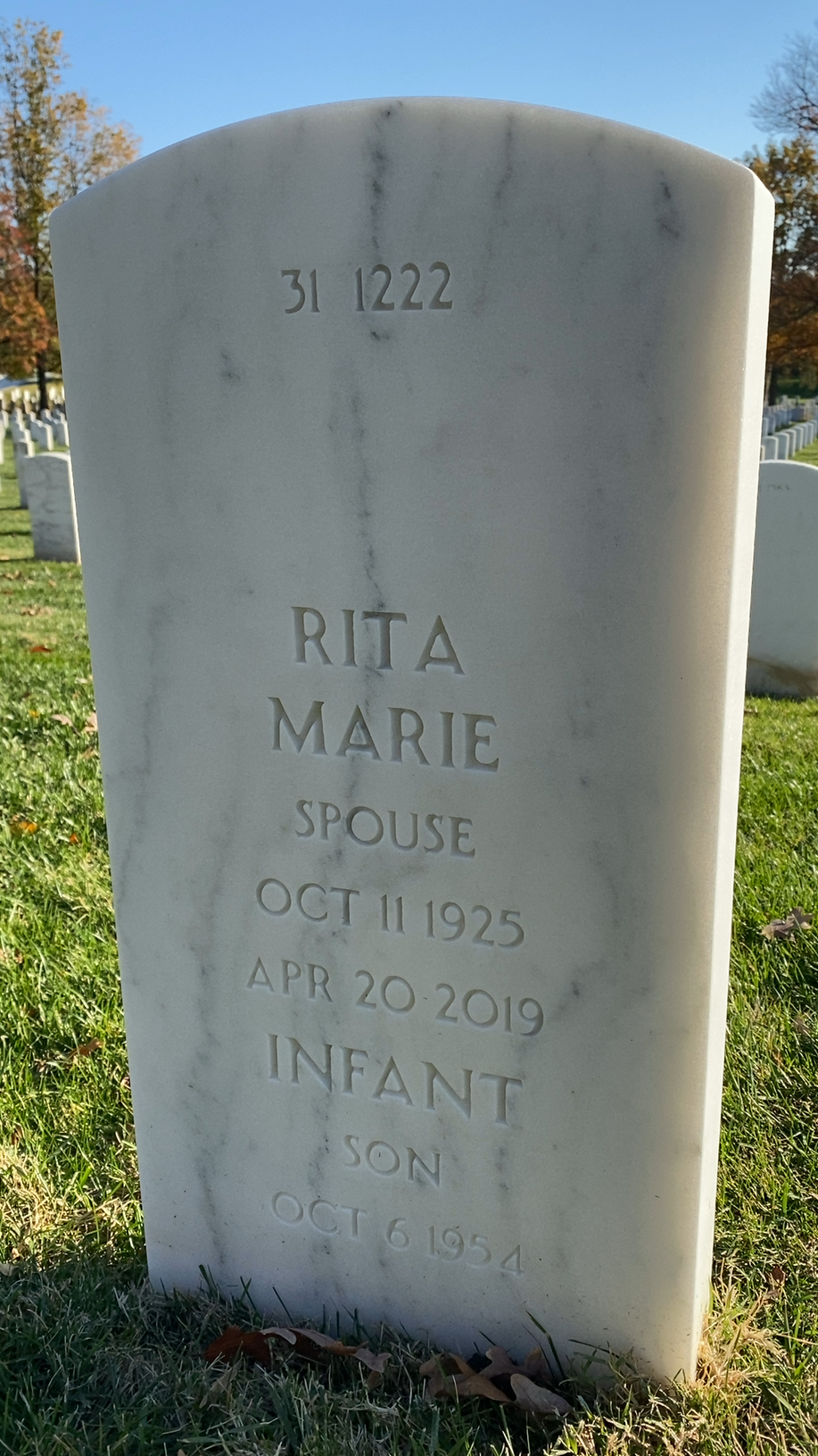 Back of headstone — John Clarke