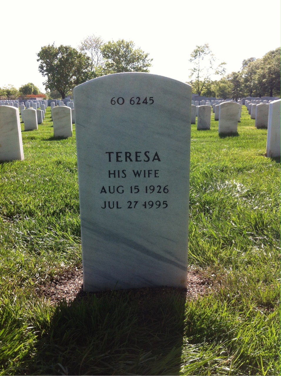 Back of headstone — Victor Croley